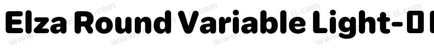 Elza Round Variable Light字体转换